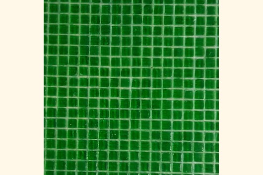 1x1 Glasmosaik DUNKELGRÜN-Verde, Netz: 30,5x30,5cm VS3